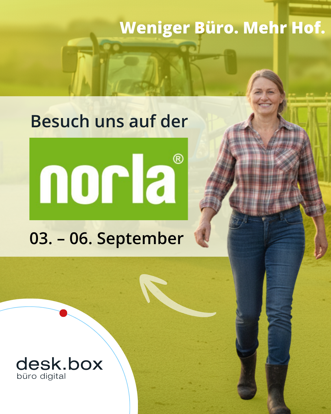 Weniger Büro Mehr Hof (Instagram Post)